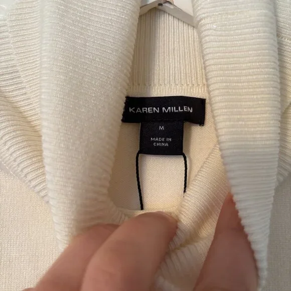 Karen Millen NWT cream sleeveless turtleneck - Picture 2 of 4